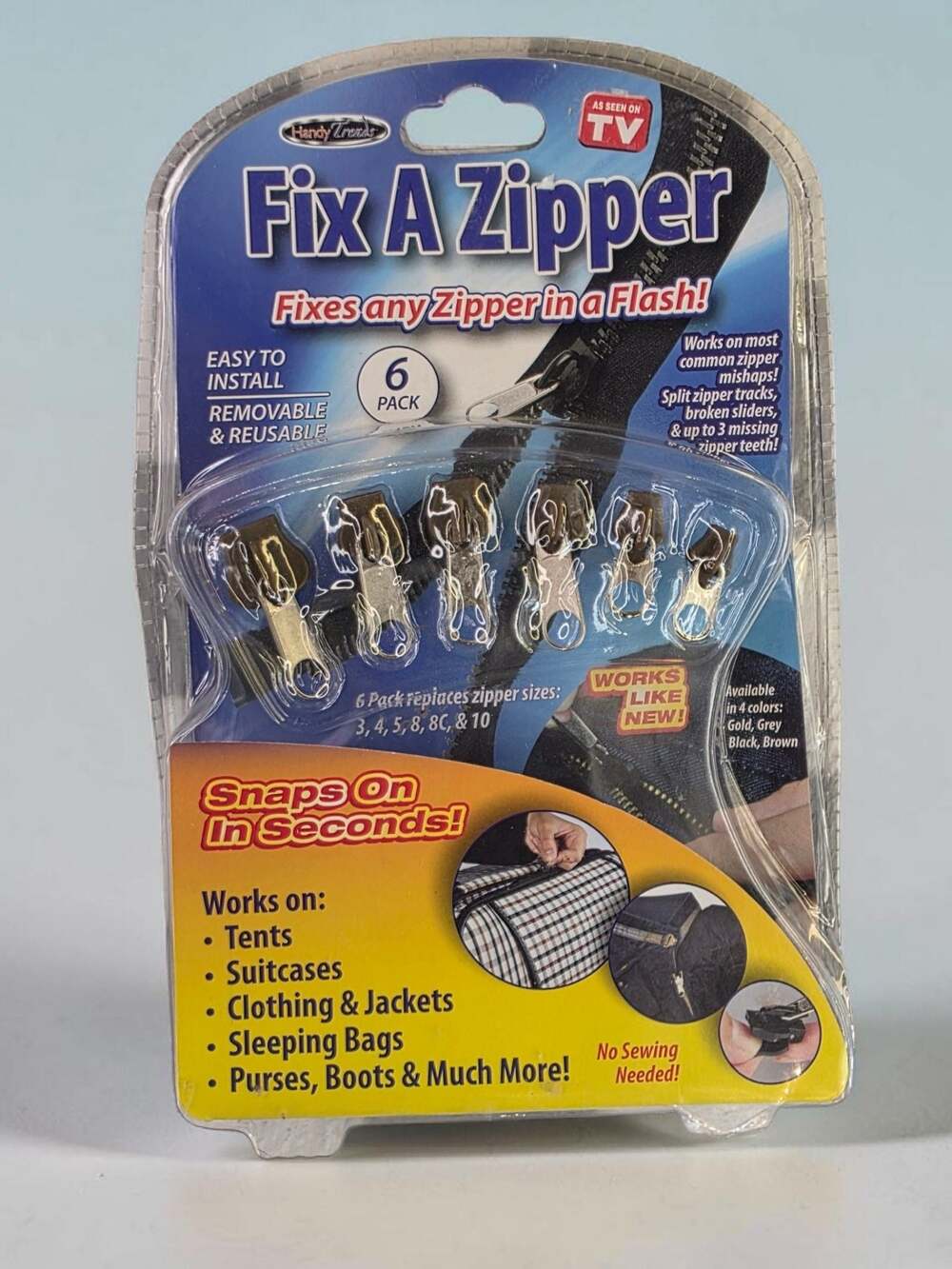 Handy Trends Fix A Zipper 6-Piece Universal Zipper Repair Kit
